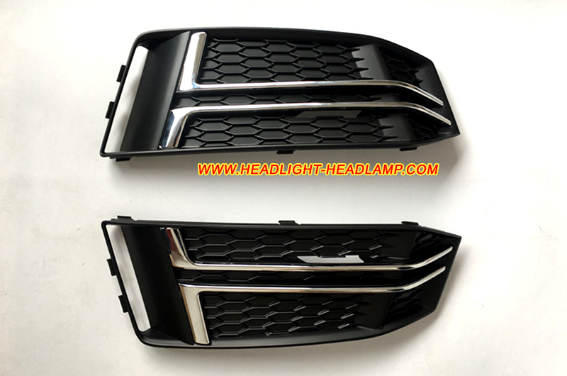 2015-2018 Audi A4 B9 8W ACC Fog Light Lamp Bumper Trim Cover Bezel Grille Grill Case Cap