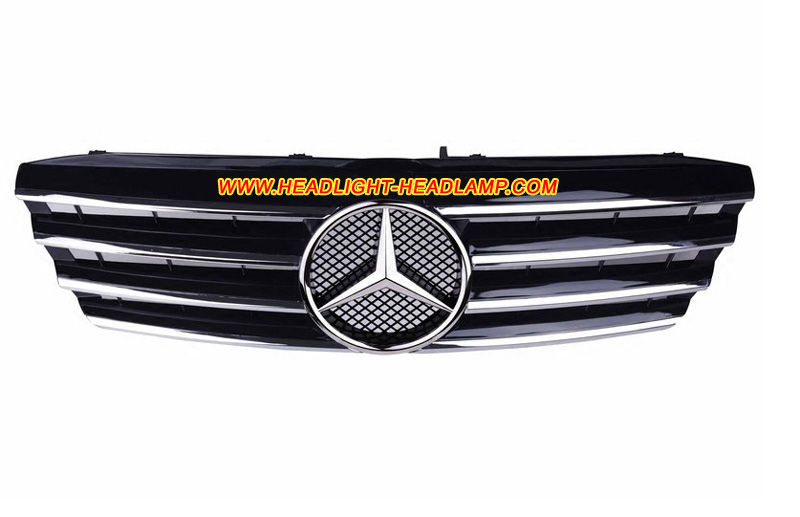 Mercedes Benz C-Class Front Hood Bumper Black Grill Grille Mesh Inserts
