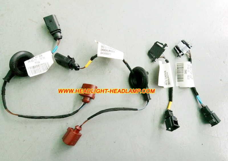Audi A4 B8 Standard Halogen Headlight Upgrade To Bi-Xenon Headlight Adapter Harness Wires Cable | Audi A4 Headlight Wiring Harness | | headlight-headlamp.com