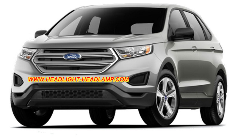 2015-2017 Ford Edge Basic Standard Normal Halogen Headlight Swapping Upgrade To HID Xenon Headlamp Conversion Assembly Housing Adapter Wiring Harness Wires Cable