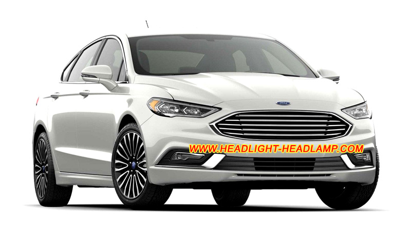 2017-2018 Ford Mondeo Fusion Mk5 Basic Standard Normal Halogen Headlight Swapping Upgrade To HID Xenon Headlamp Conversion Assembly Housing Adapter Wiring Harness Wires Cable