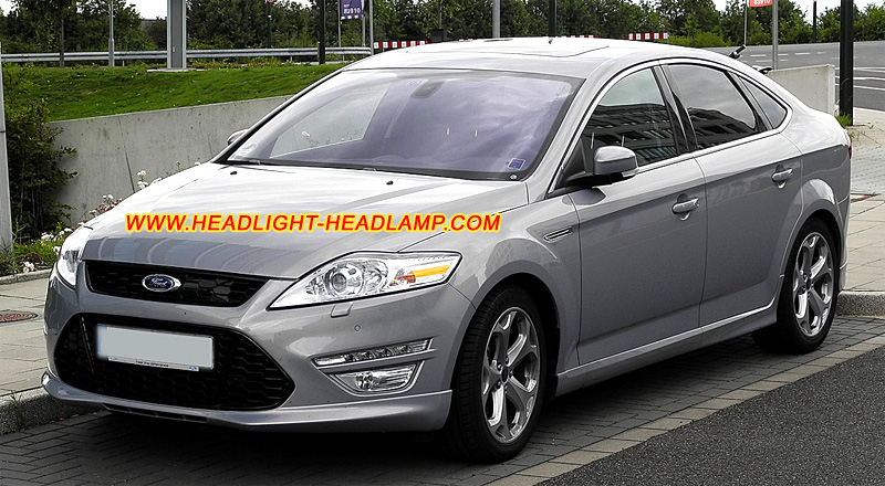 2008-2013 Ford Mondeo Mk IV Mk4 Standard Normal Halogen Headlight Retrofit Upgrade To HID Bi-Xenon Headlamp Conversion Assembly Housing Adapter Wiring Harness Wires Cable