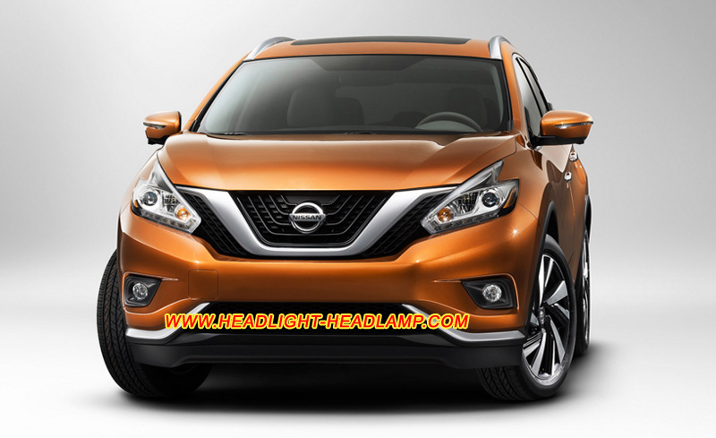 2014-2018 Nissan Murano Z52 Basic Standard Normal Halogen Headlight Swapping Upgrade To Full LED Headlamp Conversion Assembly Housing Adapter Wiring Harness Wires Cable