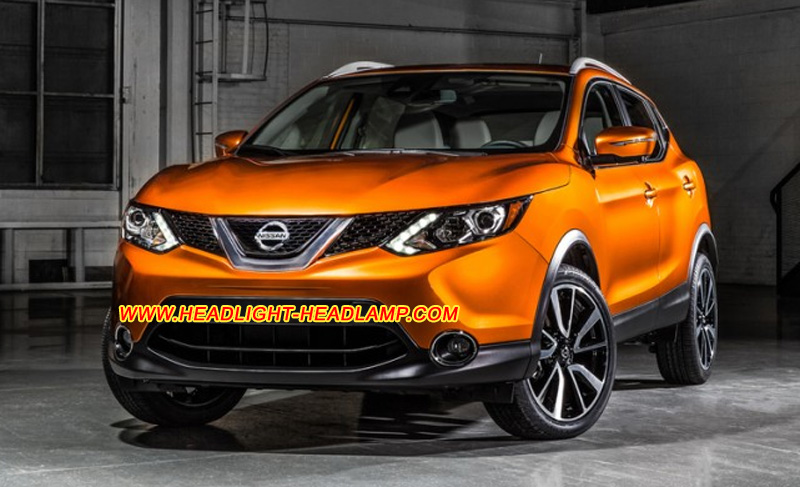 2015-2018 Nissan Qashqai J11 Rogue Sport Basic Standard Normal Halogen Headlight Swapping Upgrade To Full LED Headlamp Conversion Assembly Housing Adapter Wiring Harness Wires Cable