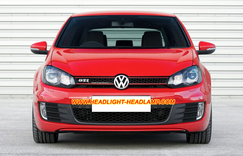 2008-2013 Volkswagen VW Golf Mk6 Gen6 GTI R20 Standard Normal Halogen Headlight Retrofit Upgrade To HID Bi-Xenon Headlamp Conversion Assembly Housing Adapter Wiring Harness Wires Cable