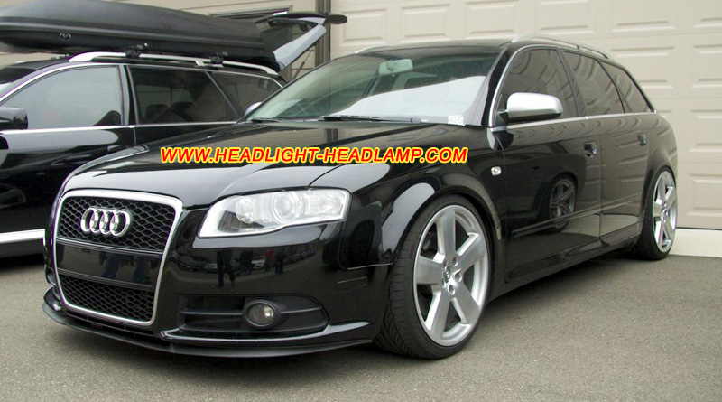 Audi A4 B7 Avant Xenon HID Headlight Lens Cover Yellowish Scratched Lenses Crack Cracked Broken Fading Faded Fogging Foggy Haze Aging Replace Repair