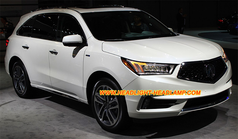 Acura MDX YD3 YD7 LED Headlight Lens Cover Yellowish Scratched Lenses Crack Cracked Broken Fading Faded Fogging Foggy Haze Aging Replace Repair Fix