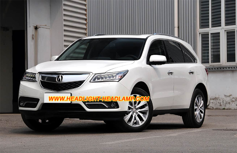 Acura MDX YD3 LED Headlight Lens Cover Yellowish Scratched Lenses Crack Cracked Broken Fading Faded Fogging Foggy Haze Aging Replace Repair Fix