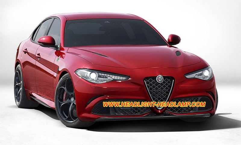 Alfa Romeo Giulia Xenon Headlight Lens Cover Plastic Lenses Glasses Replacement Repair