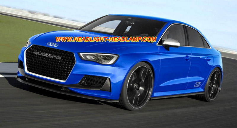 Audi A3 RS3 Full LED Headlight Lens Cover Yellowish Scratched Lenses Crack Cracked Broken Fading Faded Fogging Foggy Haze Aging Replace Repair
