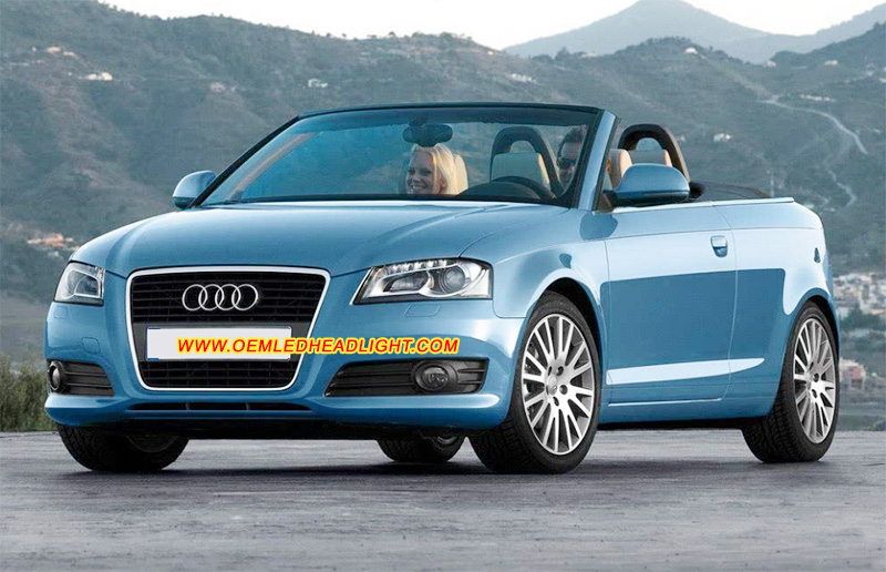 2008-2012 Audi A3 S3 RS3 8P Mk2 Refresh Convertible Headlight Housing Headlight Lens Cover Yellowish Scratched Lenses Crack Cracked Broken Fading Faded Fogging Foggy Haze Aging Replace Repair