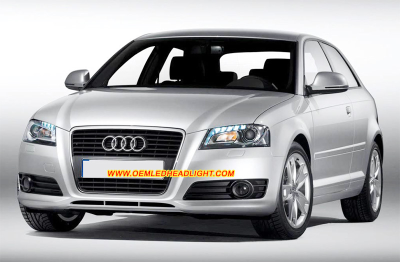 2008-2012 Audi A3 S3 RS3 8P Mk2 Facelift Headlight Housing Headlight Lens Cover Yellowish Scratched Lenses Crack Cracked Broken Fading Faded Fogging Foggy Haze Aging Replace Repair