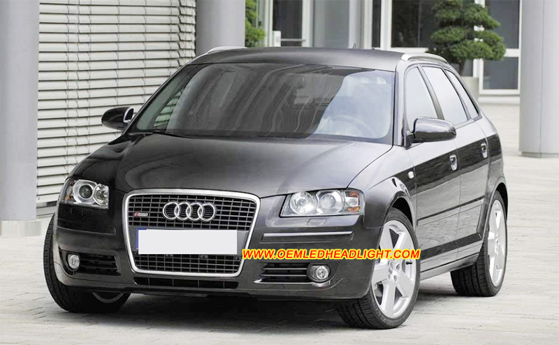 2004-2007 Audi A3 8P Mk2 Headlight Housing Headlight Lens Cover Yellowish Scratched Lenses Crack Cracked Broken Fading Faded Fogging Foggy Haze Aging Replace Repair