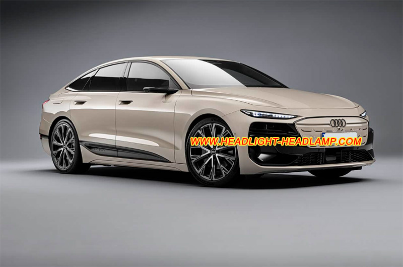 Audi A6 E-Tron Avant Digital Matrix Full LED Headlight Lens Cover Yellowish Scratched Lenses Crack Cracked Broken Fading Faded Fogging Foggy Haze Aging Replace Repair