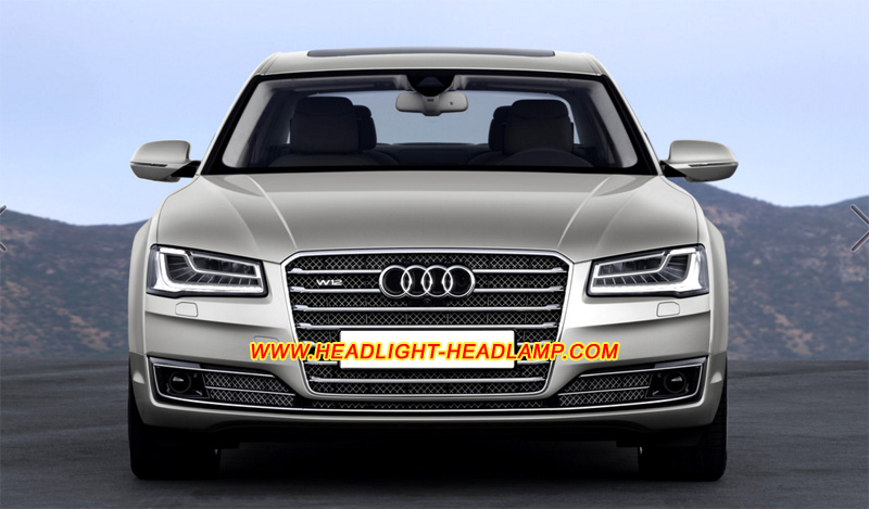 Audi A8 S8 A8L Matrix LED Headlight Lens Cover Yellowish Scratched Lenses Crack Cracked Broken Fading Faded Fogging Foggy Haze Aging Replace