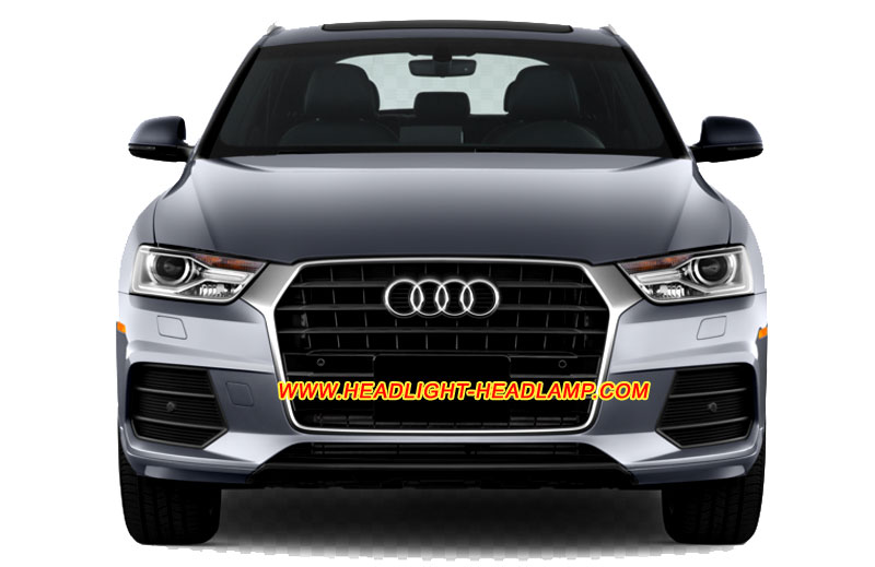 Audi Q3 Xenon Headlight Lens Cover Yellowish Scratched Lenses Crack Cracked Broken Fading Faded Fogging Foggy Haze Aging Replace Repair