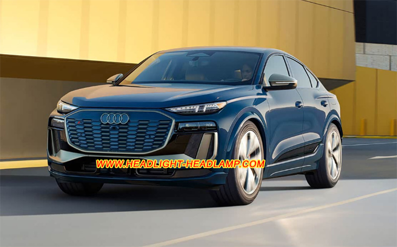Audi Q6 Sportback LED Headlight Lens Cover Yellowish Scratched Lenses Crack Cracked Broken Fading Faded Fogging Foggy Haze Aging Replace Repair
