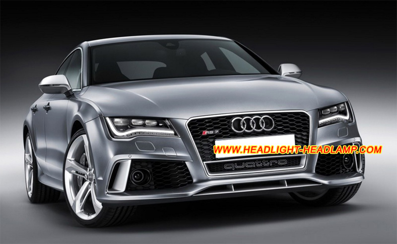 Audi RS7 Full LED Matrix Headlight Lens Cover Yellowish Scratched Lenses Crack Cracked Broken Fading Faded Fogging Foggy Haze Aging Replace Repair