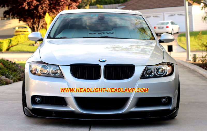 2006-2008 BMW 3Series E90 E91 Xenon Headlight Lens Cover Yellowish Scratched Lenses Crack Cracked Broken Fading Faded Fogging Foggy Haze Aging Replace Repair