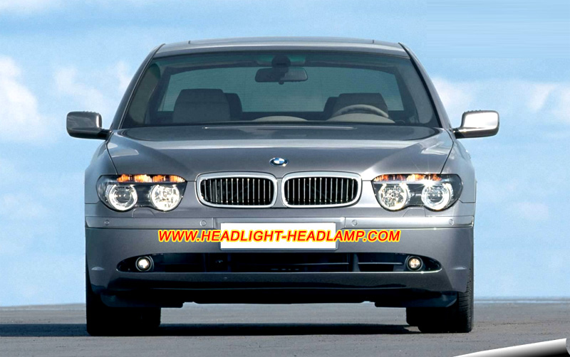 1999-2004 BMW 7Series E65 Xenon HID Headlight Lens Cover Yellowish Scratched Lenses Crack Cracked Broken Fading Faded Fogging Foggy Haze Aging Replace Repair