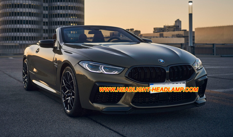 BMW 8Series G14 M8 Convertible LaserLight LED Headlight Lens Cover Yellowish Scratched Lenses Crack Cracked Broken Fading Faded Fogging Foggy Haze Aging Replace Repair