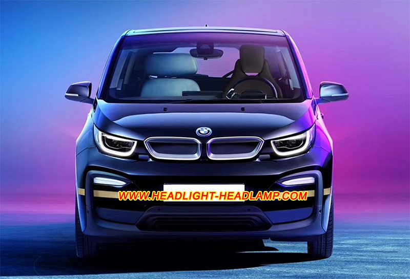BMW I3 I01 I3S LED Headlight Lens Cover Yellowish Scratched Lenses Crack Cracked Broken Fading Faded Fogging Foggy Haze Aging Replace Repair