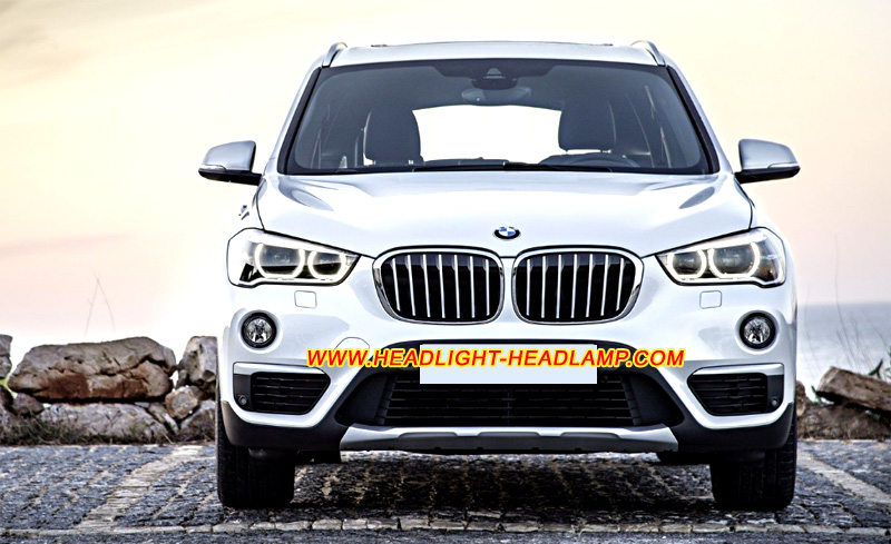 BMW X1 F48 Full LED Headlight Lens Cover Yellowish Scratched Lenses Crack Cracked Broken Fading Faded Fogging Foggy Haze Aging Replace Repair