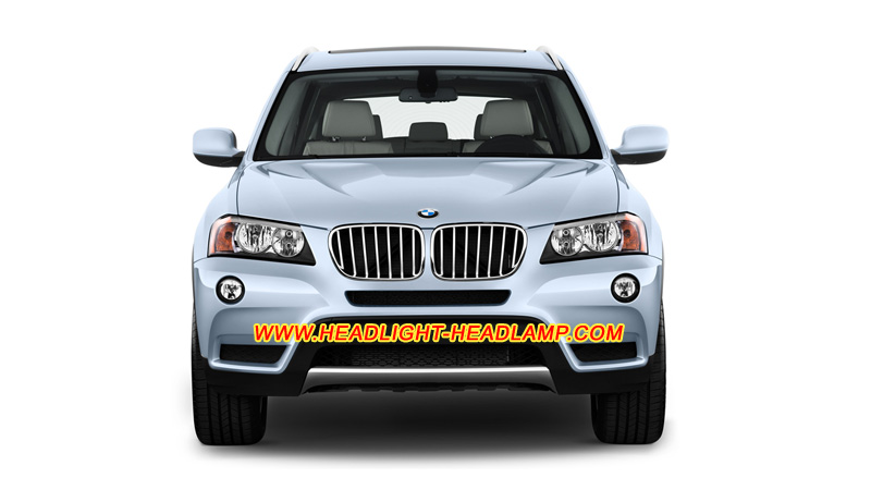 BMW X3 F25 Halogen Headlight Lens Cover Yellowish Scratched Lenses Crack Cracked Broken Fading Faded Fogging Foggy Haze Aging Replace Repair