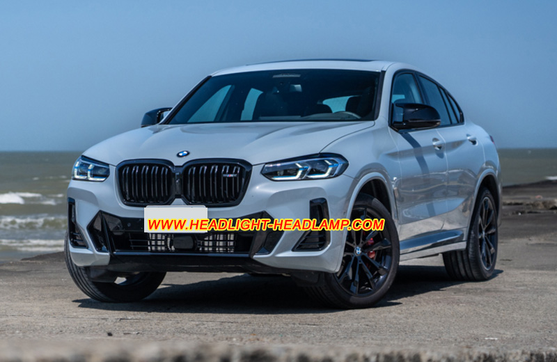 BMW X4 X4M G02 LED Laser Headlamp Lens Cover Yellowish Scratched Lenses Crack Cracked Broken Fading Faded Fogging Foggy Haze Aging Replace Repair