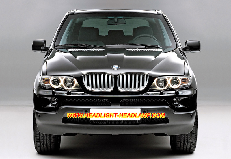 BMW X5 E53 Facelift Xenon Halgoen Headlight Lens Cover Yellowish Scratched Lenses Crack Cracked Broken Fading Faded Fogging Foggy Haze Aging Replace Repair