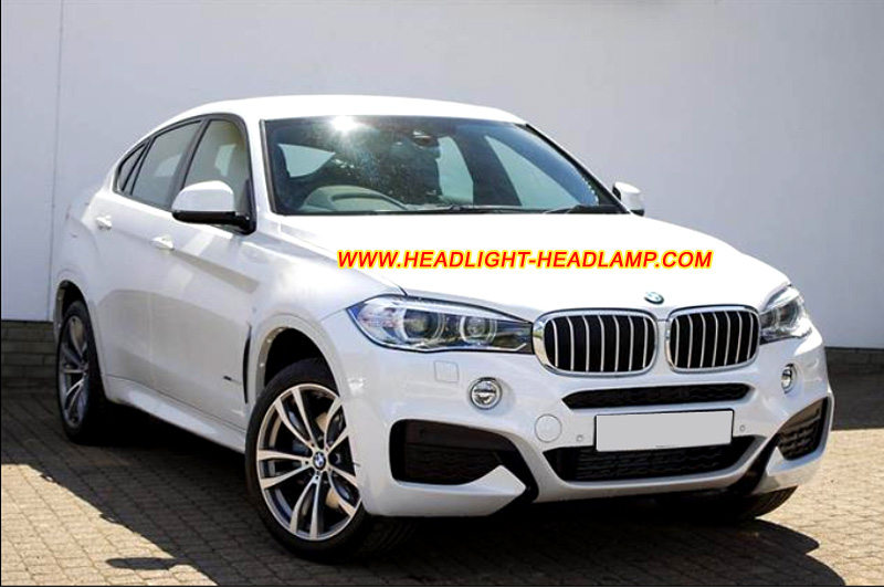 BMW X6 F16 OEM HID Bi-Xenon Adaptive Headlight Lens Cover Yellowish Scratched Lenses Crack Cracked Broken Fading Faded Fogging Foggy Haze Aging Replace Repair