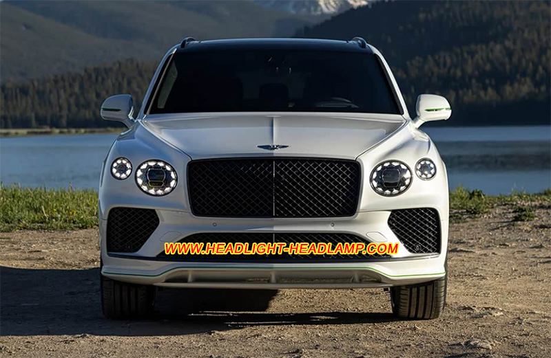 Bentley Bentayga V6 V8 W12 LED Headlight Lens Cover Yellowish Scratched Lenses Crack Cracked Broken Fading Faded Fogging Foggy Haze Aging Replace Repair