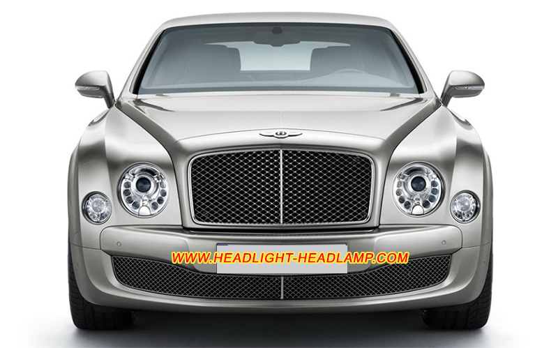 Bentley Mulsanne LED Xenon Headlight Lens Cover Yellowish Scratched Lenses Crack Cracked Broken Fading Faded Fogging Foggy Haze Aging Replace Repair