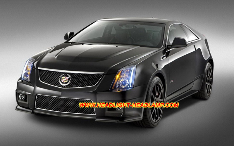 2008-2013 Cadillac CTS Coupe Headlight Lens Cover Yellowish Scratched Lenses Crack Cracked Broken Fading Faded Fogging Foggy Haze Aging Replace Repair