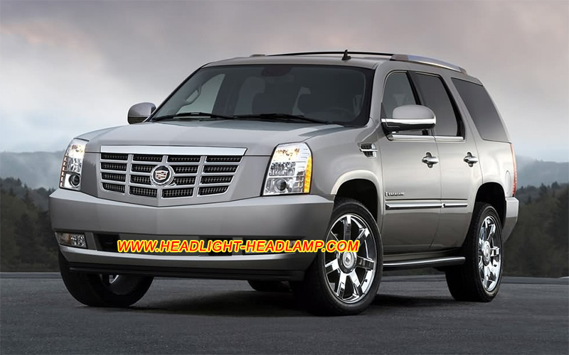 Cadillac Escalade GMT900 Xenon Headlight Lens Cover Yellowish Scratched Lenses Crack Cracked Broken Fading Faded Fogging Foggy Haze Aging Replace Repair