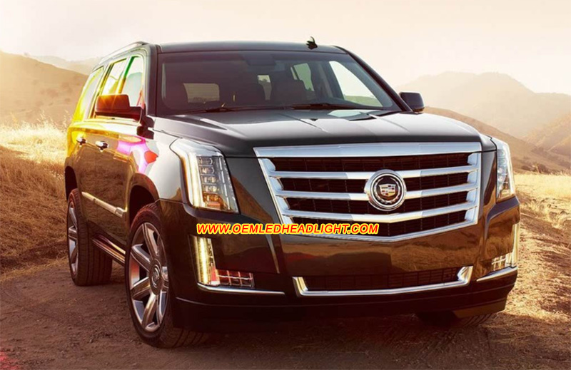 2015-2019 Cadillac Escalade GMT K2UL Full LED Headlight Lens Cover Yellowish Scratched Lenses Crack Cracked Broken Fading Faded Fogging Foggy Haze Aging Replace Repair