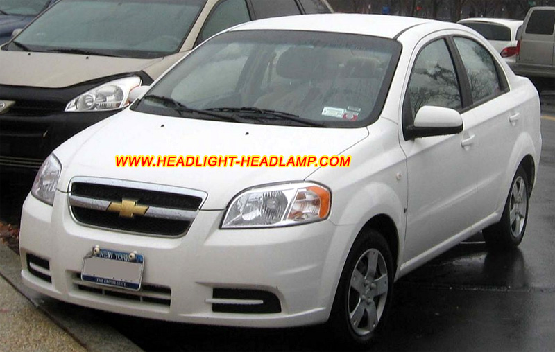 Chevrolet Aveo T250 Headlight Lens Cover Yellowish Scratched Lenses Crack Cracked Broken Fading Faded Fogging Foggy Haze Aging Replace Repair