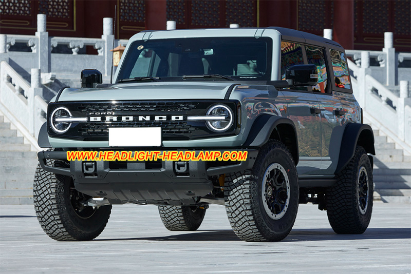 Ford Bronco LED Reflector Headlight Lens Cover Yellowish Scratched Lenses Crack Cracked Broken Fading Faded Fogging Foggy Haze Aging Replace Repair