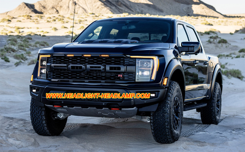 Ford Raptor F-150 Lobo LED Headlight Lens Cover Yellowish Scratched Lenses Crack Cracked Broken Fading Faded Fogging Foggy Haze Aging Replace Repair