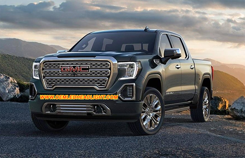 2019-2022 GMC Sierra Mk5 1500 2500 LED Headlight Housing Lens Cover Yellowish Scratched Lenses Crack Cracked Broken Fading Faded Fogging Foggy Haze Aging Replace Repair 