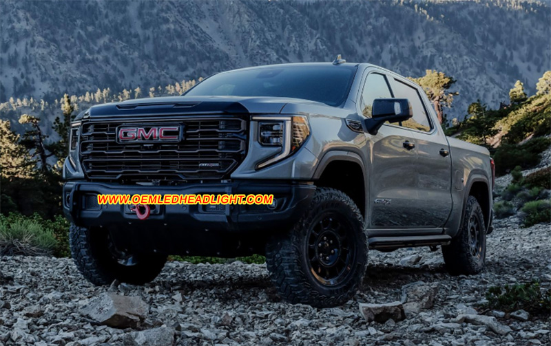 2023-2025 GMC Sierra Mk5 1500 Refresh LED Headlight Housing Lens Cover Yellowish Scratched Lenses Crack Cracked Broken Fading Faded Fogging Foggy Haze Aging Replace Repair 