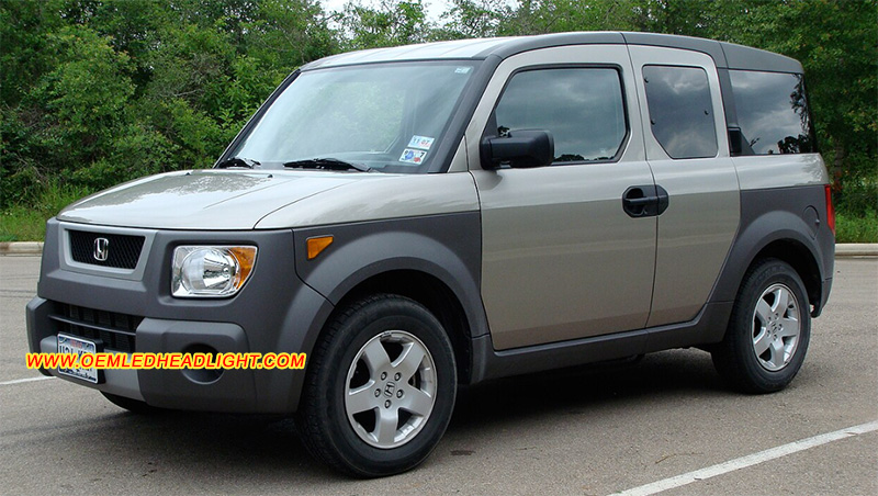2002-2007 Honda Element Headlight Housing Lens Cover Yellowish Scratched Lenses Crack Cracked Broken Fading Faded Fogging Foggy Haze Aging Replace Repair