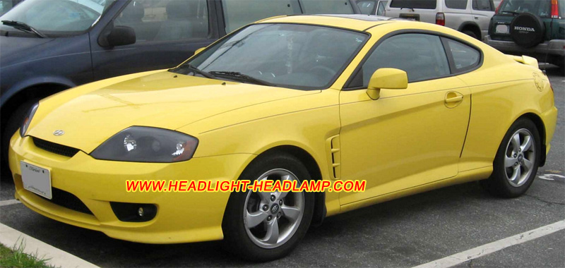 Hyundai Coupe Tuscani SIII Headlight Lens Cover Yellowish Scratched Lenses Crack Cracked Broken Fading Faded Fogging Foggy Haze Aging Replace Repair
