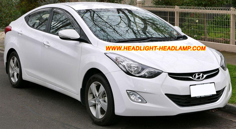 Hyundai Elantra Avante MD Headlight Lens Cover Yellowish Scratched Lenses Crack Cracked Broken Fading Faded Fogging Foggy Haze Aging Replace Repair