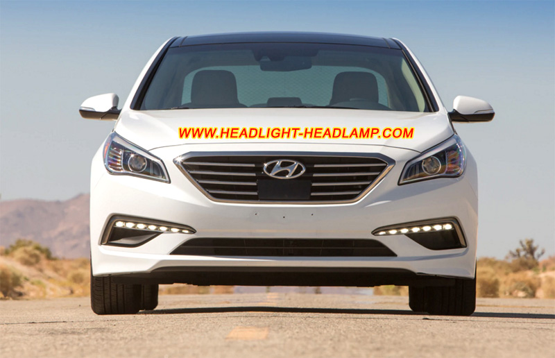 2015-2017 Hyundai Sonata LF Headlight Lens Cover Yellowish Scratched Lenses Crack Cracked Broken Fading Faded Fogging Foggy Haze Aging Replace Repair