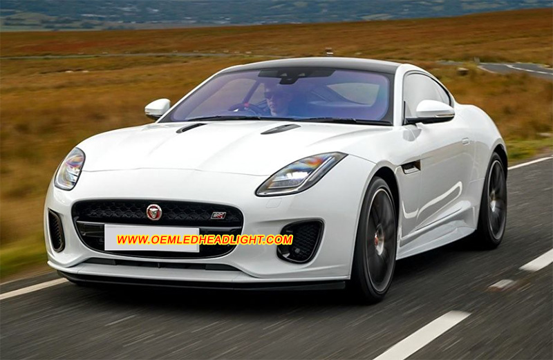 2013-2020 Jaguar F-Type Full LED Headlight Housing Headlight Lens Cover Yellowish Scratched Lenses Crack Cracked Broken Fading Faded Fogging Foggy Haze Aging Replace Repair