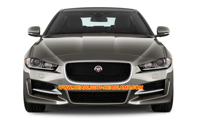 Jaguar XE Xenon Headlight Lens Cover Yellowish Scratched Lenses Crack Cracked Broken Fading Faded Fogging Foggy Haze Aging Replace Repair