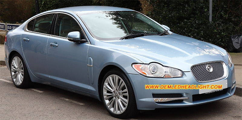 Jaguar XF XFR X250 Headlight Lens Cover Yellowish Scratched Lenses Crack Cracked Broken Fading Faded Fogging Foggy Haze Aging Replace Repair Fix