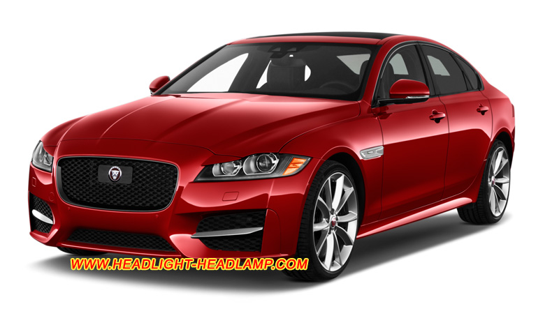 Jaguar XF X260 Xenon Headlight Lens Cover Yellowish Scratched Lenses Crack Cracked Broken Fading Faded Fogging Foggy Haze Aging Replace Repair
