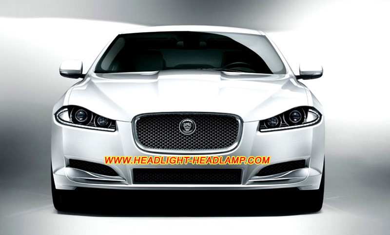 Jaguar XJ XJL XJR X351 Xenon Headlight Lens Cover Yellowish Scratched Lenses Crack Cracked Broken Fading Faded Fogging Foggy Haze Aging Replace Repair